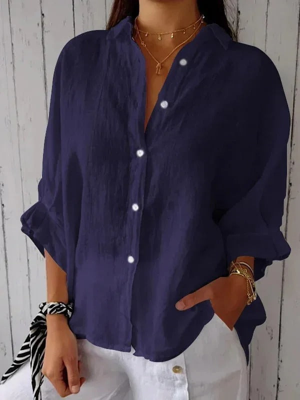 Camicia Leggera con Bottoni per Donna