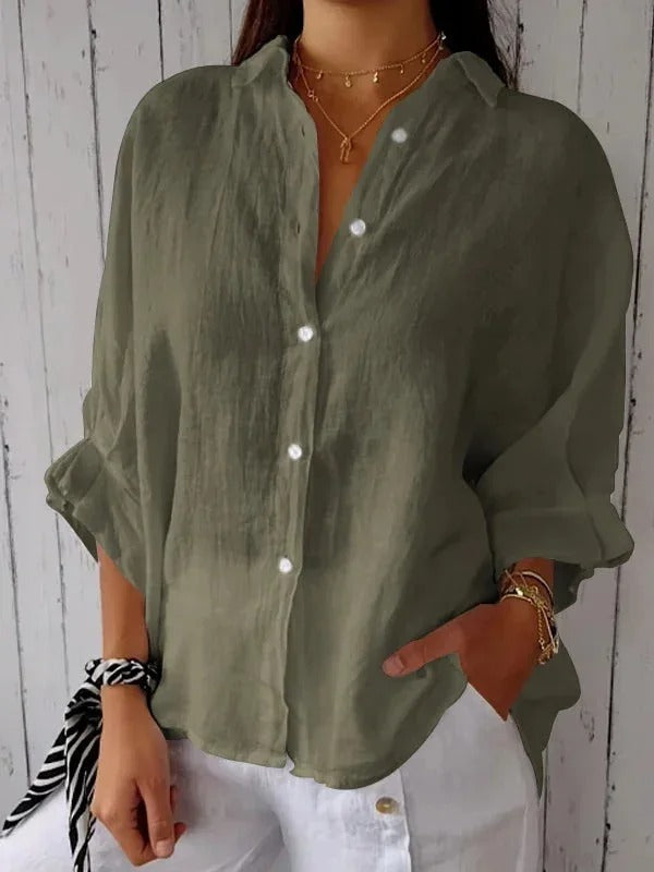 Camicia Leggera con Bottoni per Donna
