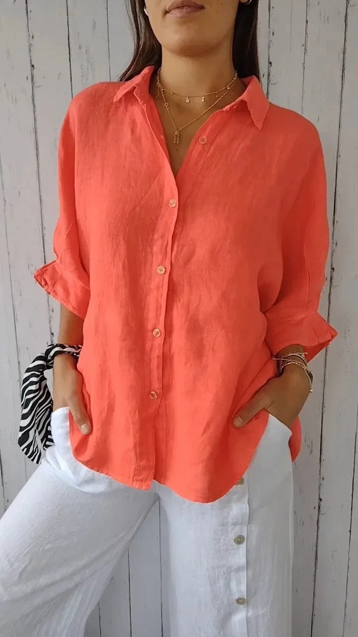 Camicia Leggera con Bottoni per Donna