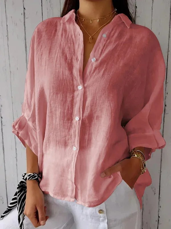 Camicia Leggera con Bottoni per Donna