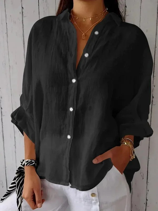 Camicia Leggera con Bottoni per Donna